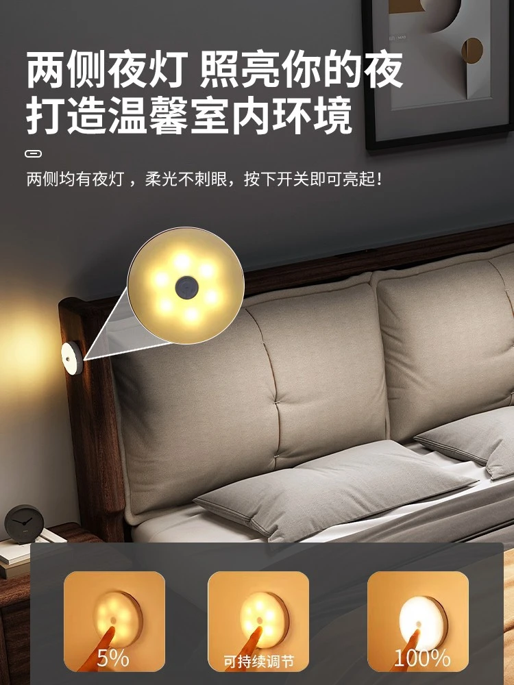 Veľká mäkká posteľ orech 2 m × 220 veľké dvojité svetlo luxusné moderné jednoduché spálňa skladovanie Čínsky masívneho dreva posteľ . ' - ' . 3