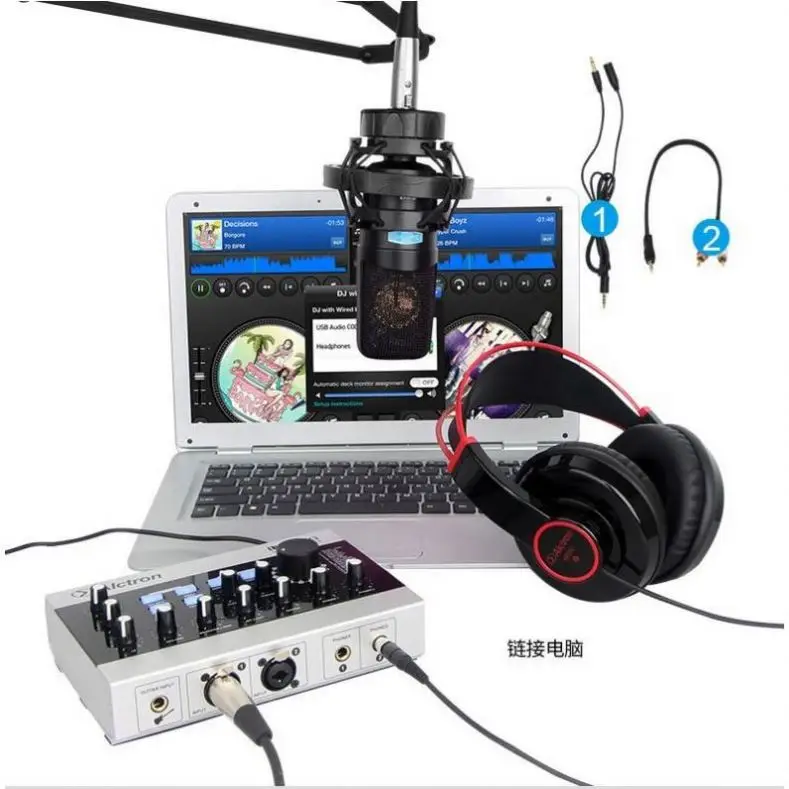 Alctron U16K MK3 USB Audio Interface karta Prenosný mini audio mixer usb zvuk Pre Živé Vysielanie . ' - ' . 4
