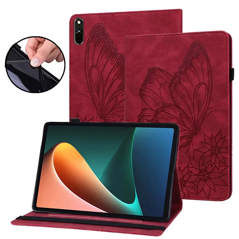 Motýľ Kožené Stojan Tabletu Kryt puzdro Pre Huawei MatePad 11 2021 T 10 10s T5 T3 9.6 10 10.1 MediaPad M5 lite Česť Pad 6 . ' - ' . 5