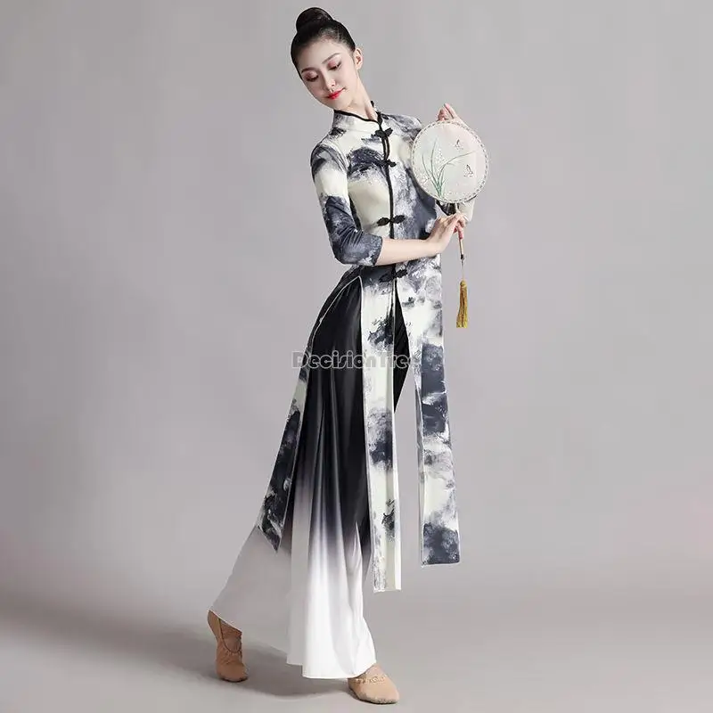2023 vietnam aodai cheongsam lepšiu fáze výkonu šaty dlhé ľudový tanec orientu ao dai šaty žien elegantné oblečenie . ' - ' . 5