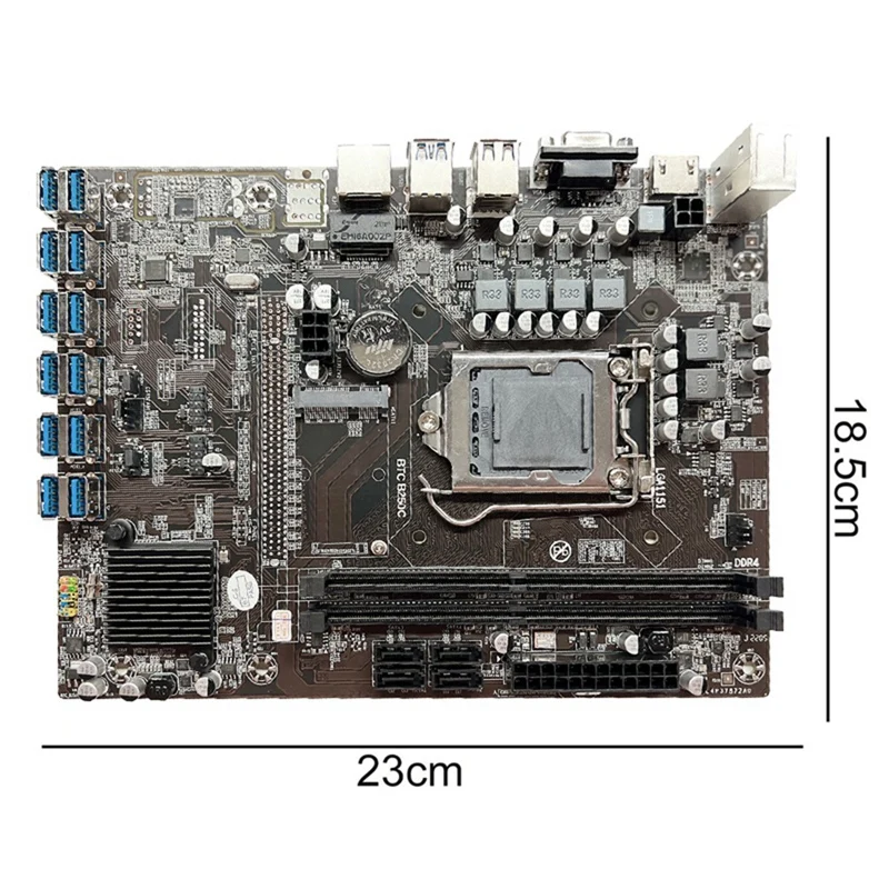 B250C BTC Ťažba Doske+SATA Kábel 12XPCIE Na USB3.0 Slot GPU LGA1151 DDR4 Pre BTC Baník . ' - ' . 5